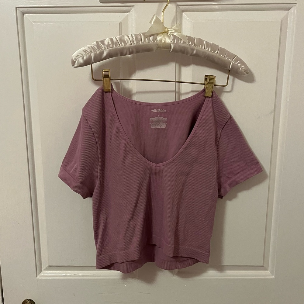 Cropped purplely pink tee